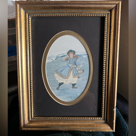 Artwork of Sarah Evans-Vintage Female Ice Skater - Picture 8 of 8